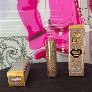 Too Faced metallic lipstick in Hoochie